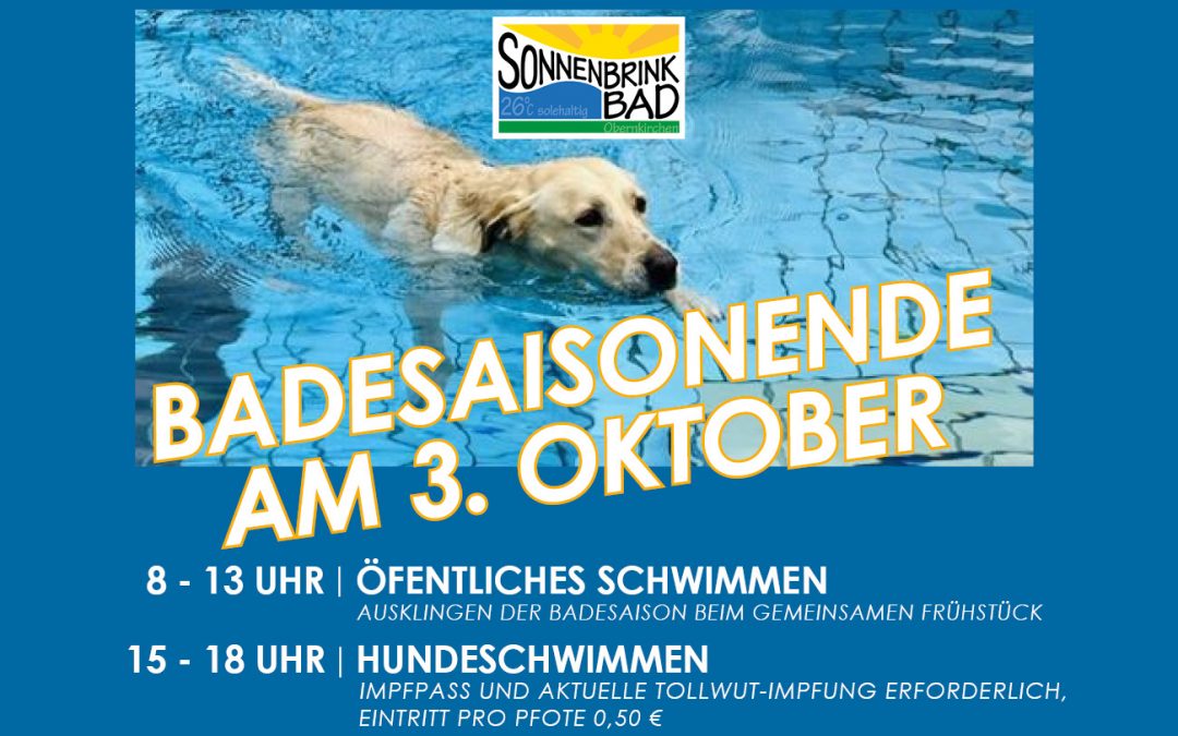 Badesaison-Ende am 3. Oktober 2025